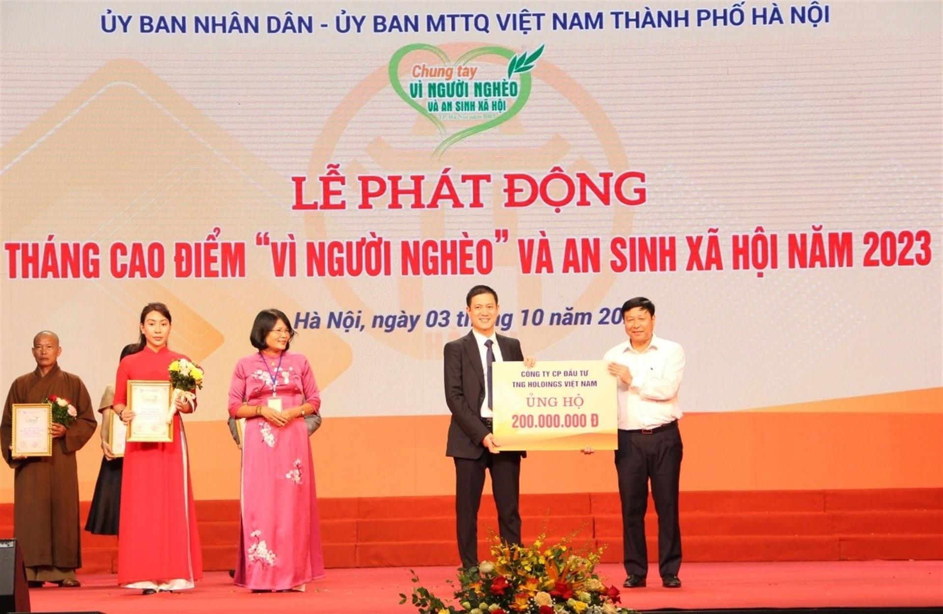 TNG Holdings Vietnam chung tay cùng TP Hà Nội xóa đói giảm nghèo